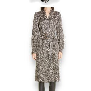 Lafayette 148 New York Elegant Black and White Silk Dress